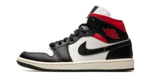 AIR JORDAN 1 MID WMNS "Black / Gym Red / Sail"