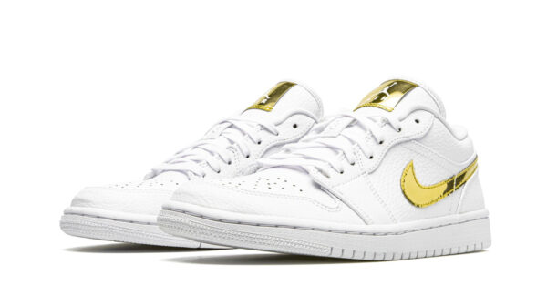 AIR JORDAN 1 LO SE WMNS "White Metallic Gold"