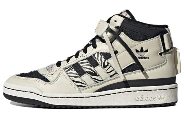 adidas originals Unisex Forum Mid Sneakers Creamy 'White Black' GX3957