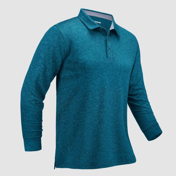 Men's Long Sleeve Golf Polo Shirts Collared Casual Athletic Quick Dry Shirts