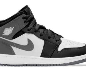 Jordan 1 Mid Black White Iron Grey (GS) - photo 1- Jersey4u