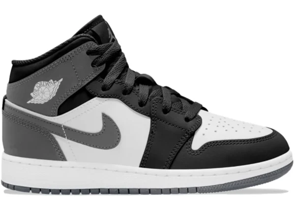 Jordan 1 Mid Black White Iron Grey (GS) - photo 1- Jersey4u