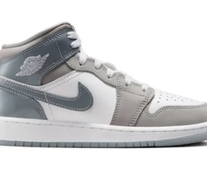 Jordan 1 Mid White Medium Cool Grey (GS) - photo 1- Jersey4u