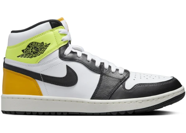 Jordan 1 Retro High Golf White University Gold Volt Black - photo 1- Jersey4u