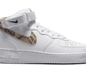 Nike Air Force 1 '07 Mid White Snake Swoosh (Women's) - photo 1- Jersey4u