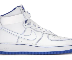 Nike Air Force 1 High White Royal Blue Contrast Stitch - photo 1- Jersey4u