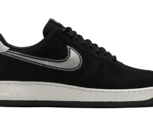 Nike Air Force 1 Low '07 LV8 Black Sail Embroidered Swoosh - photo 1- Jersey4u