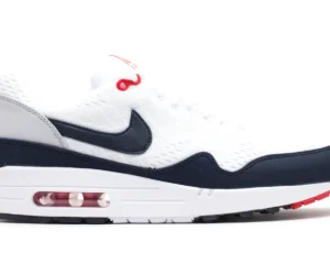 Nike Air Max 1 EM White Dark Obsidian University Red - photo 1- Jersey4u