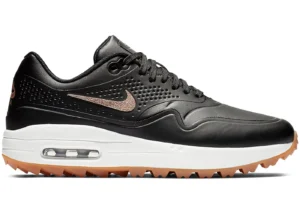 Nike Air Max 1 Golf Black Metallic Red Bronze Gum (Women's) - photo 1- Jersey4u