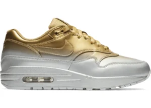 Nike Air Max 1 LX Metallic Gold Metallic Platinum (Women's) - photo 1- Jersey4u