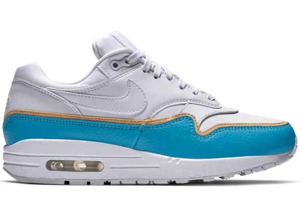 Nike Air Max 1 Liner White Blue (Women's) - photo 1- Jersey4u