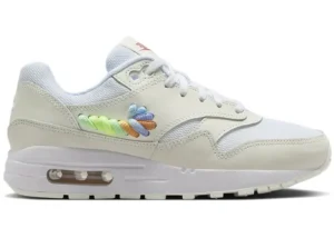 Nike Air Max 1 SE White Rainbow Lace Swoosh (GS) - photo 1- Jersey4u