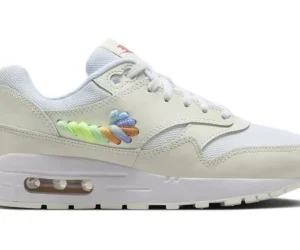 Nike Air Max 1 SE White Rainbow Lace Swoosh (GS) - photo 1- Jersey4u