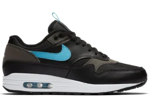 Nike Air Max 1 Tongue Tab Black Blue Fury - photo 1- Jersey4u