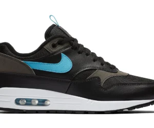 Nike Air Max 1 Tongue Tab Black Blue Fury - photo 1- Jersey4u