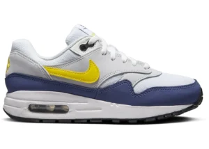 Nike Air Max 1 White Blue Recall Pure Platinum Tour Yellow (GS) - photo 1- Jersey4u