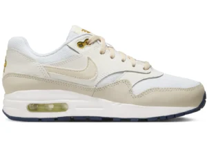 Nike Air Max 1 White Bronzine Barely Volt Light Orewood Brown (GS) - photo 1- Jersey4u