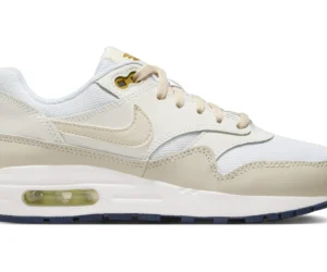 Nike Air Max 1 White Bronzine Barely Volt Light Orewood Brown (GS) - photo 1- Jersey4u