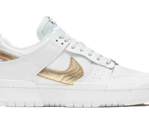 Nike Dunk Low Disrupt White Metallic Gold (Women's) - photo 1- Jersey4u