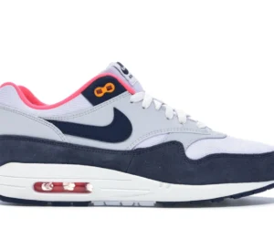 Nike Air Max 1 Pure Platinum Midnight Navy Racer Pink (Women's) - photo 1- Jersey4u