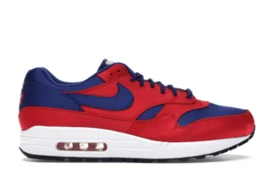 Nike Air Max 1 Satin University Red Deep Royal Blue - photo 1- Jersey4u