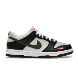 Nike Dunk Low Black Bright Mandarin Mini Swoosh (GS) - photo 1- Jersey4u