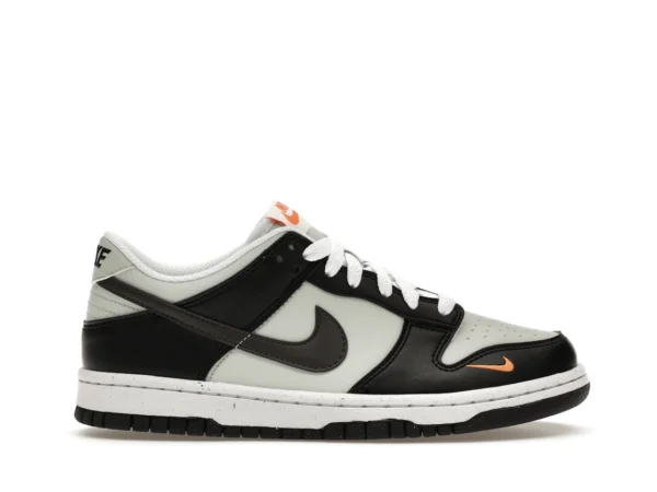 Nike Dunk Low Black Bright Mandarin Mini Swoosh (GS) - photo 1- Jersey4u