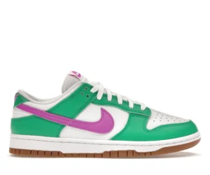 Nike Dunk Low White Stadium Green Fuchsia (Women's) - photo 1- Jersey4u