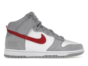 Nike Dunk High Light Smoke Grey Gym Red - photo 1- Jersey4u