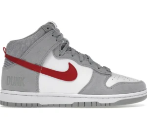 Nike Dunk High Light Smoke Grey Gym Red - photo 1- Jersey4u