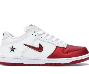 Nike SB Dunk Low Supreme Jewel Swoosh Red - photo 1- Jersey4u