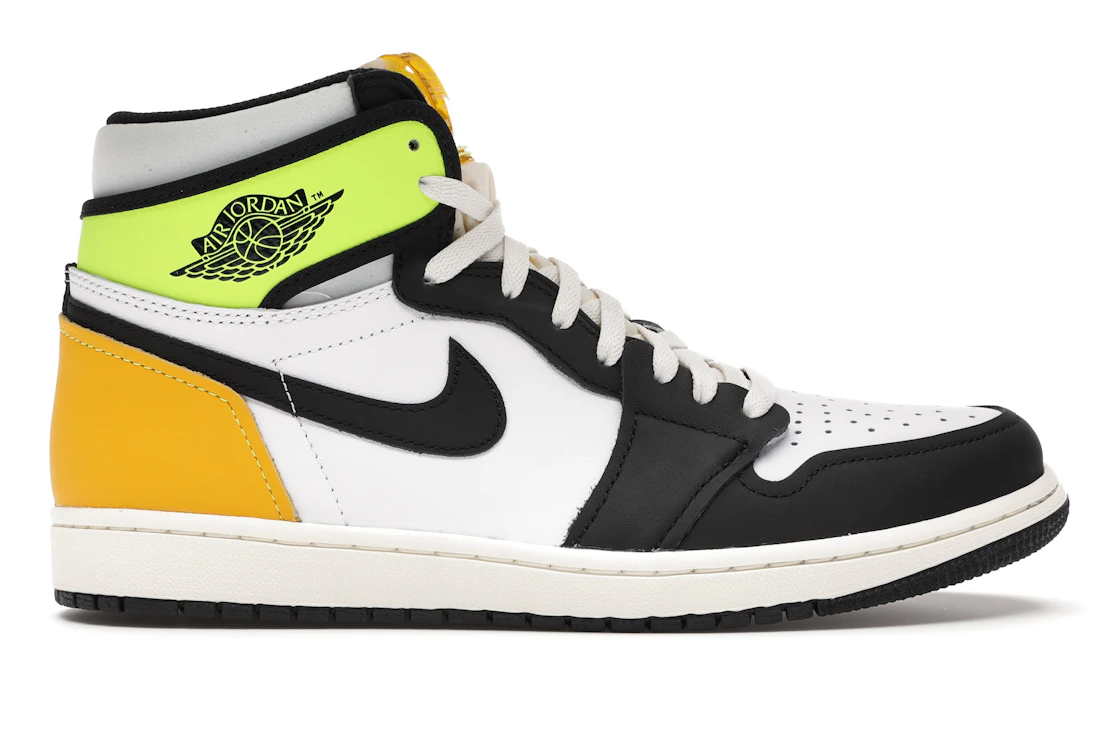 Jordan 1 Retro High White Black Volt University Gold - photo 1- Jersey4u