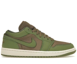 Jordan 1 Low SE Brown Kelp Sky J Light Olive (Women's) - photo 1- Jersey4u