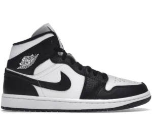 Jordan 1 Mid Split Black White (Women's) - photo 1- Jersey4u