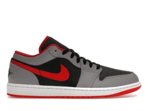 Jordan 1 Low Black Light Smoke Grey Gym Red - photo 1- Jersey4u