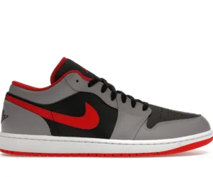 Jordan 1 Low Black Light Smoke Grey Gym Red - photo 1- Jersey4u