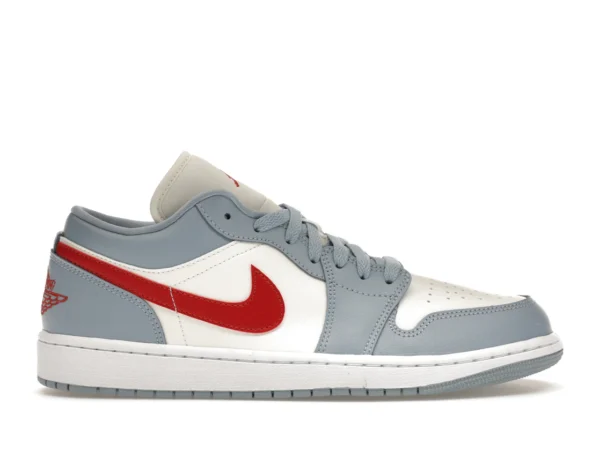 Jordan 1 Low Blue Whisper Dune Red (Women's) - photo 1- Jersey4u