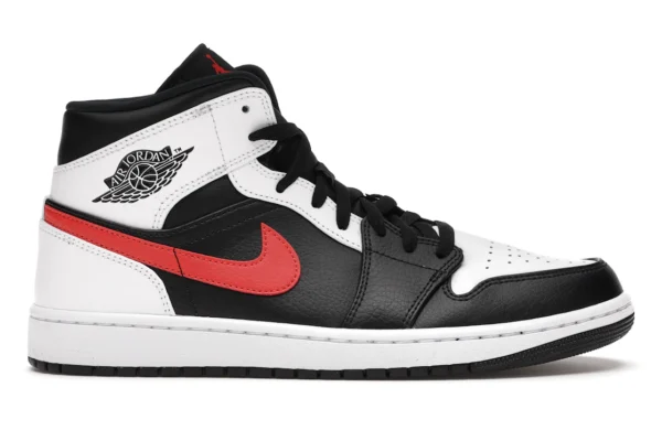 Jordan 1 Mid Black Chile Red White - photo 1- Jersey4u