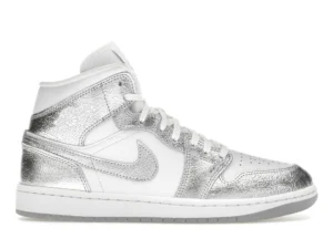 Jordan 1 Mid SE Metallic Silver (Women's) - photo 1- Jersey4u