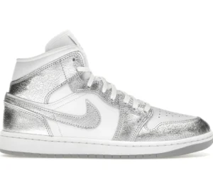 Jordan 1 Mid SE Metallic Silver (Women's) - photo 1- Jersey4u