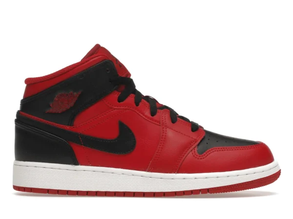 Jordan 1 Mid Reverse Bred (2021) (GS) - photo 1- Jersey4u