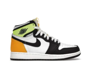 Jordan 1 Retro High White Black Volt University Gold (GS) - photo 1- Jersey4u