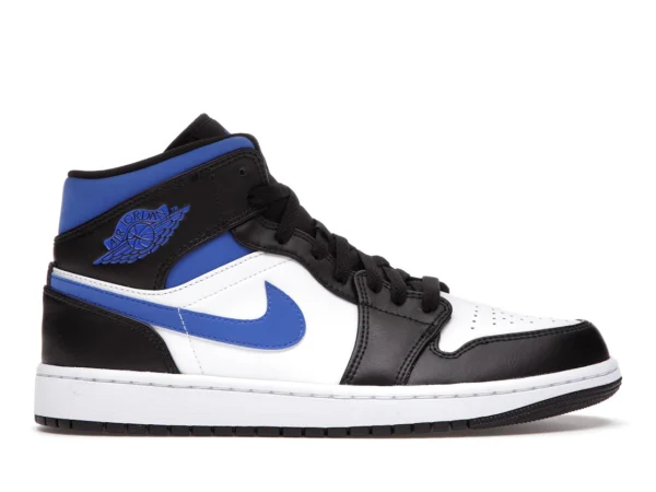 Jordan 1 Mid White Black Racer Blue - photo 1- Jersey4u