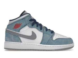 Jordan 1 Mid SE French Blue Light Steel (GS) - photo 1- Jersey4u