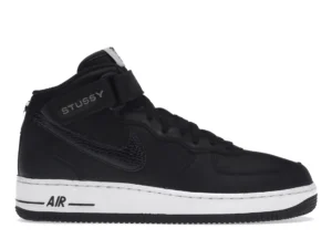 Nike Air Force 1 Mid Stussy Black White - photo 1- Jersey4u