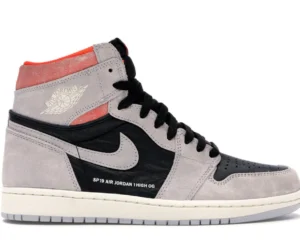 Jordan 1 Retro High Neutral Grey Hyper Crimson - photo 1- Jersey4u