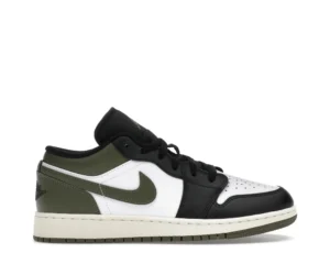 Jordan 1 Low Black Toe Medium Olive (GS) - photo 1- Jersey4u