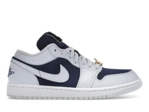 Jordan 1 Low SE Football Grey White Gym Red Midnight Navy (Women's) - photo 1- Jersey4u