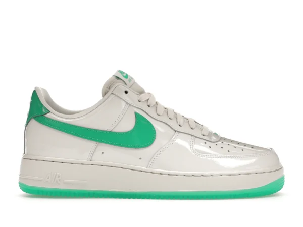 Nike Air Force 1 Low '07 Patent Platinum Tint Stadium Green - photo 1- Jersey4u