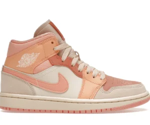 Jordan 1 Mid Apricot Orange (Women's) - photo 1- Jersey4u